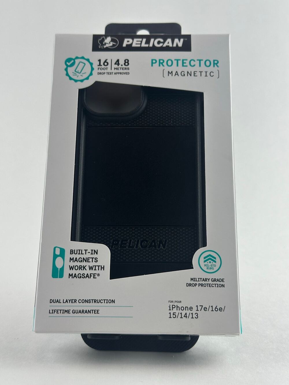 Pelican Protector Magnetic iPhone 17e/16e/15/14/13 Black MagSafe Case NWT